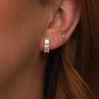 Audrey Diamond Huggie Hoops