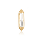 Sydney Baguette White Sapphire Piercing Stud Earring (Single) - Carter's Collective Fine Jewelry