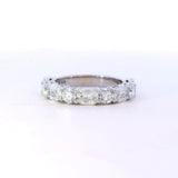 Alternating Cushion and Round Diamond Half Eternity Band