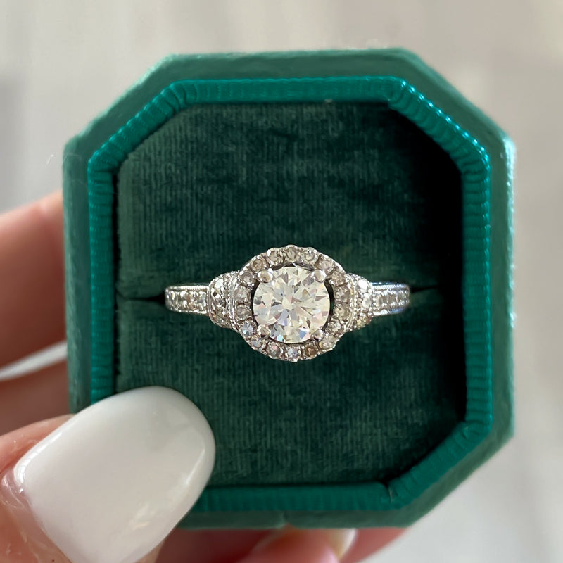 Previously Loved Diamond Halo Engagement Ring (Sold As Is)