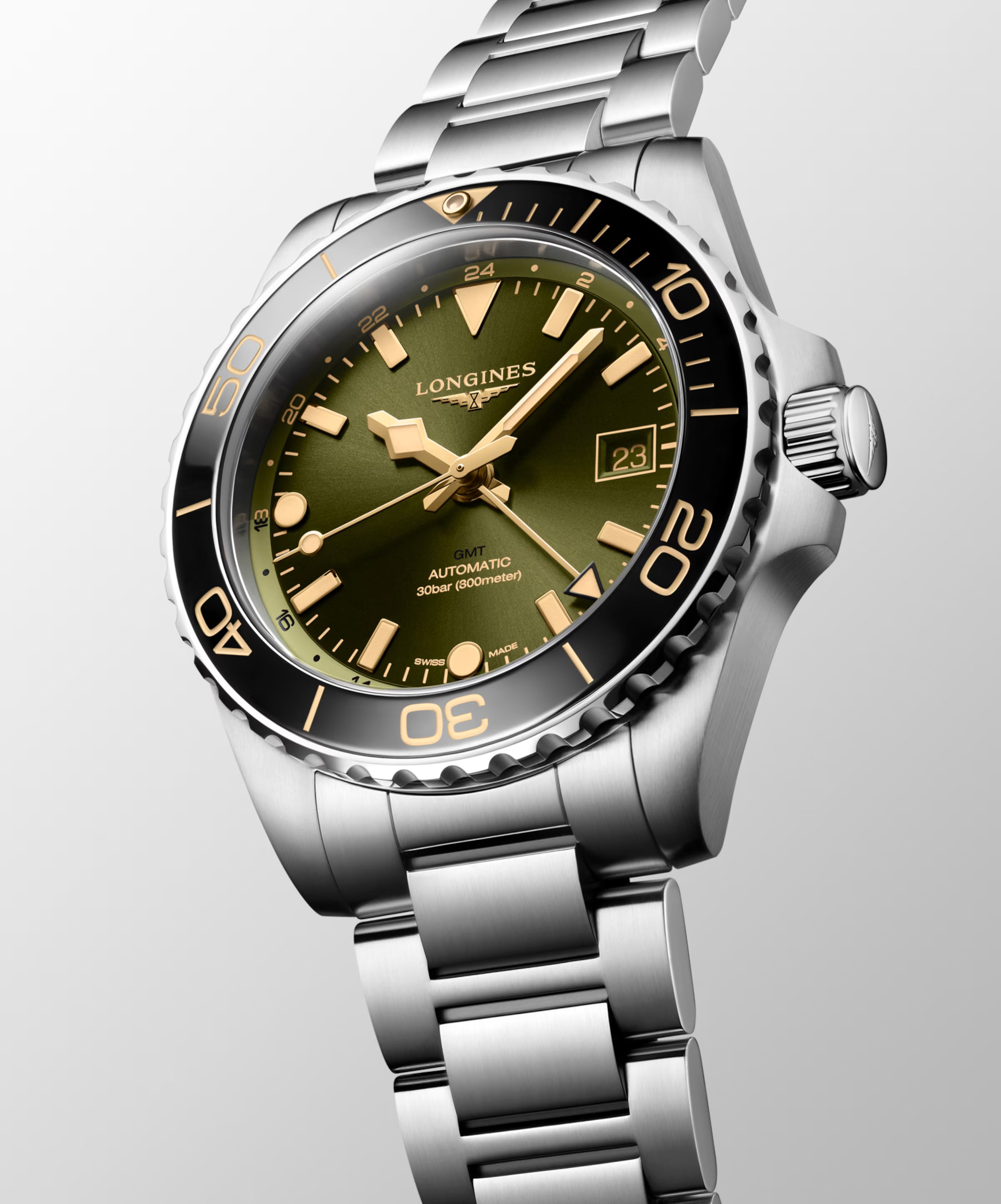 Longines "Hydroconquest" Diver's Watch with Sunray Green Dial, 41mm - Carter's Collective Fine Jewelry