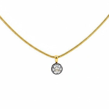 Lab Grown Round Brilliant Diamond Faux Bezel Black Rhodium Charm, 0.73 CTTW - Carter's Collective Fine Jewelry