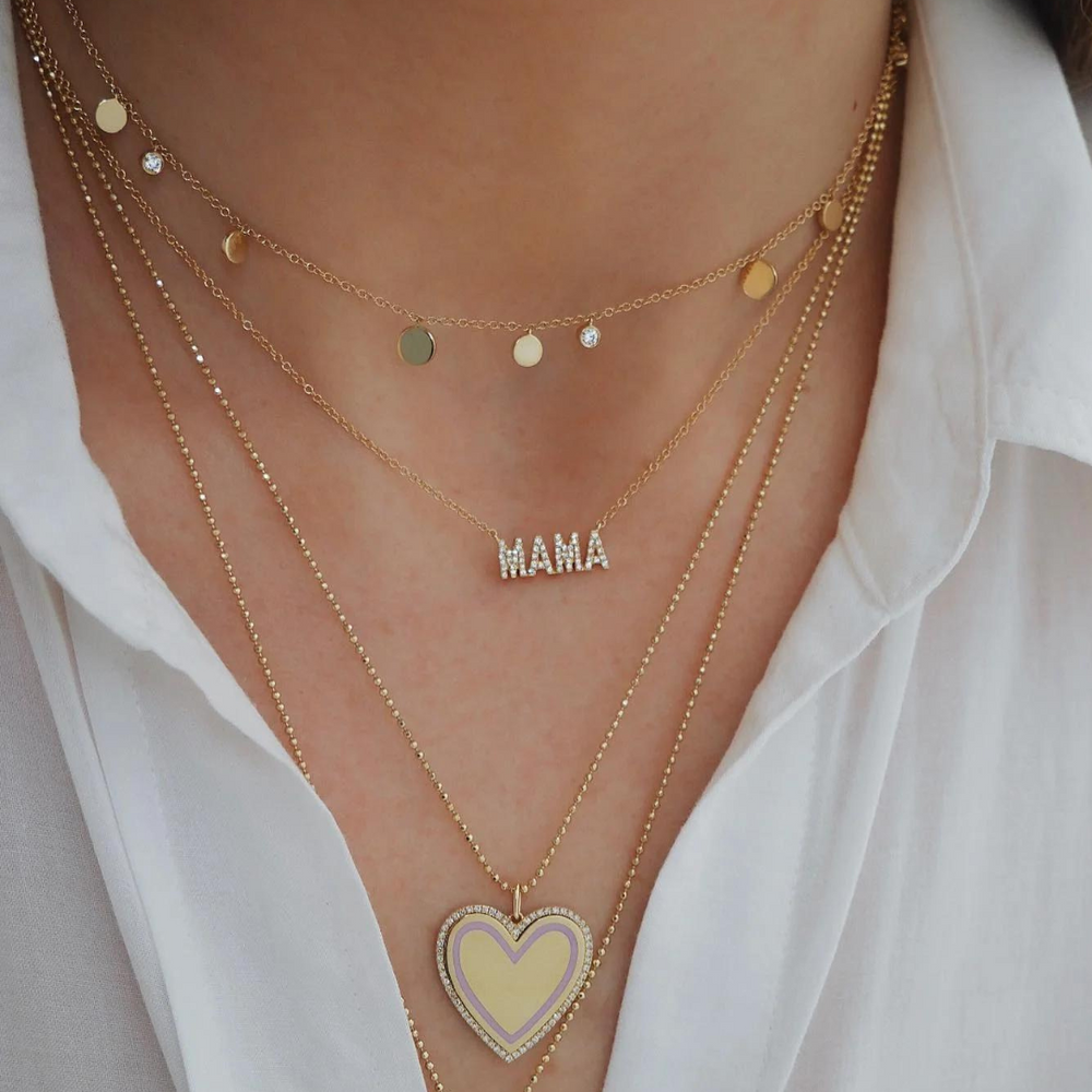 
                  
                    Diamond Block Font MAMA Necklace
                  
                