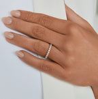 Posey Illusion Set Shared Prong Diamond Band, 1/2 Finger Coverage, 0.33 CTTW - Carter's Collective Fine Jewelry