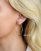 Gold Round Hoop Earrings
