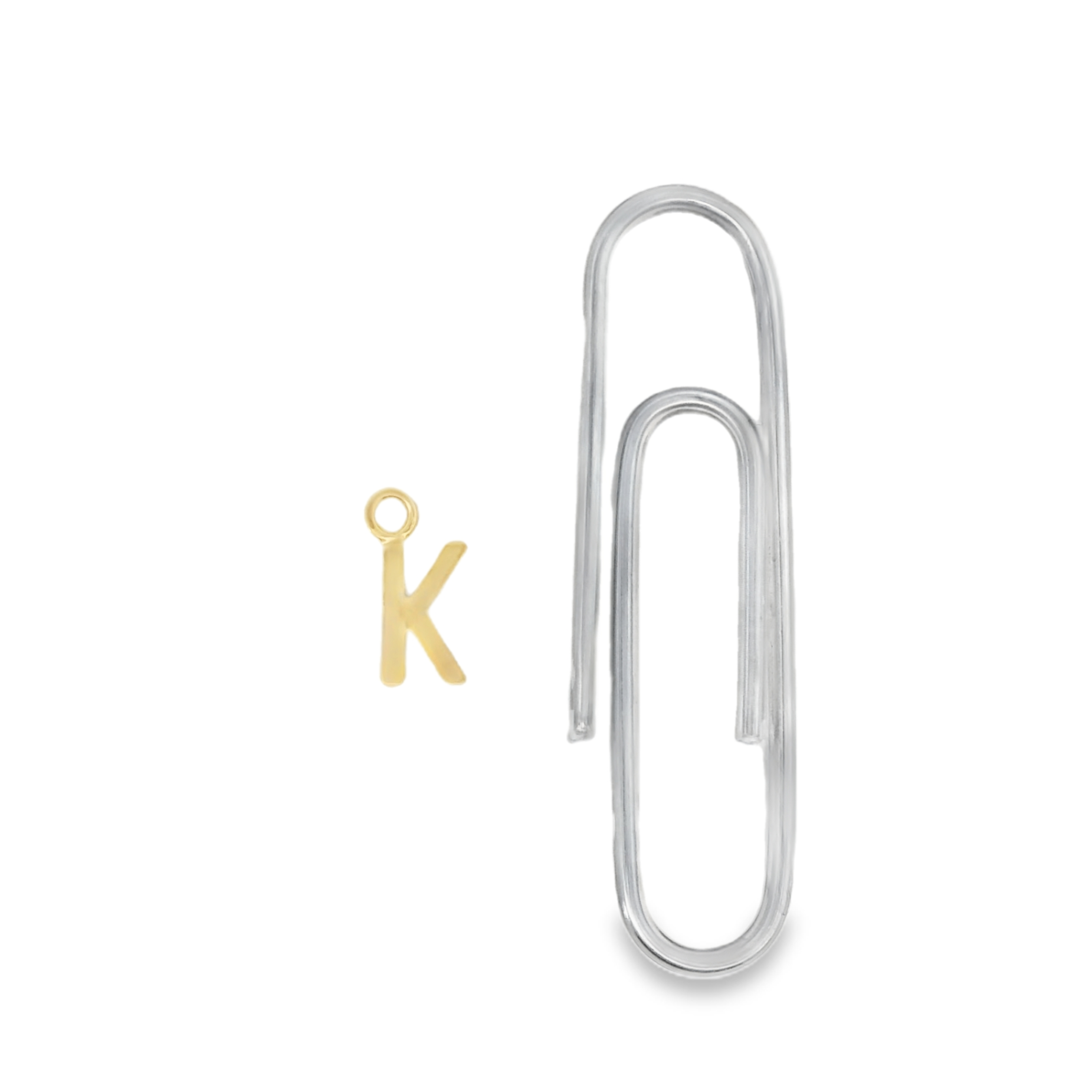 Petite Letter K Initial Earring Charm - Carter's Collective Fine Jewelry