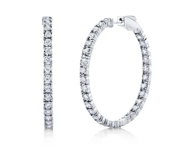 Round Diamond Hoop Earring 1.90cttw - Carter's Collective Fine Jewelry