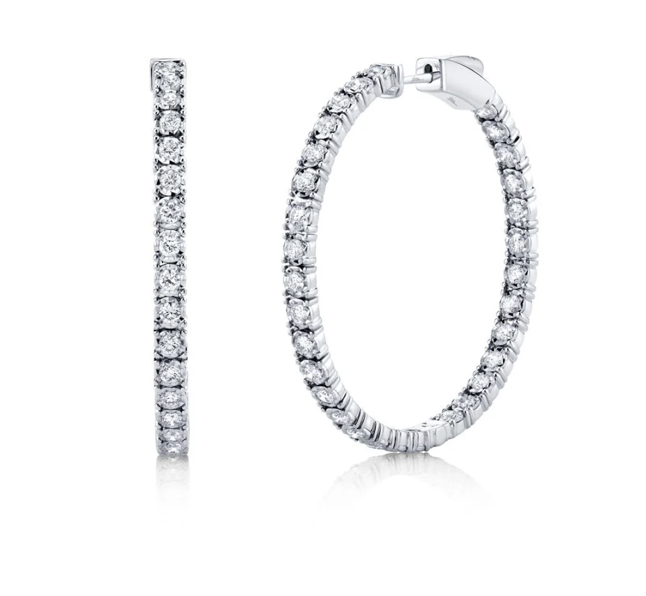 Round Diamond Hoop Earring 1.90cttw - Carter's Collective Fine Jewelry