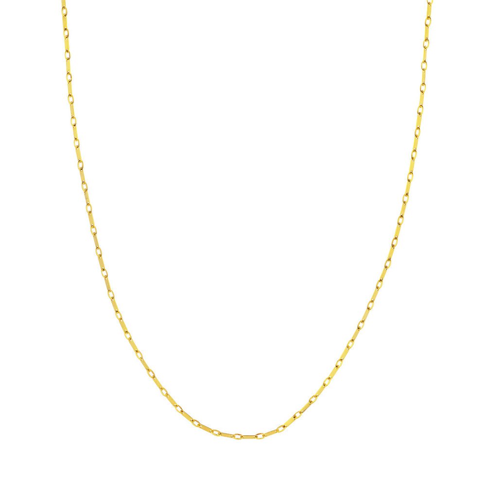 Flat Link Chain Necklace, 18 Inches