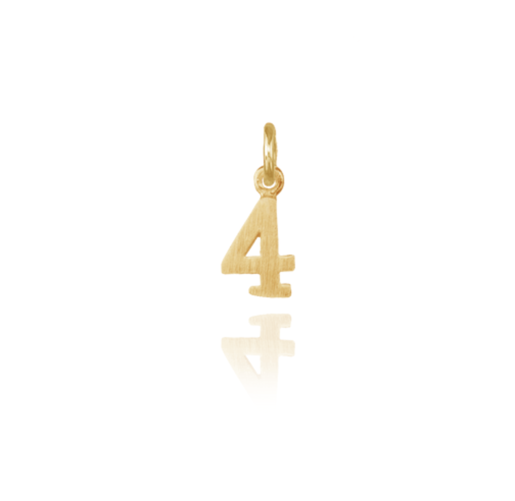 Petite Number 4 Charm - Carter's Collective Fine Jewelry