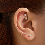 Trista Opal Solitaire Piercing Stud Earring (Single) - Carter's Collective Fine Jewelry