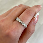 Alternating Pear Diamond Half Eternity Band, 1.16 CTTW - Carter's Collective Fine Jewelry