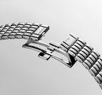 Longines "Mini Dolcevita" Watch with Silver "flinqué" Dial - 29mm, 0.46 CTTW - Carter's Collective Fine Jewelry