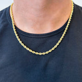 10 Karat Gold Rope Chain, 22"