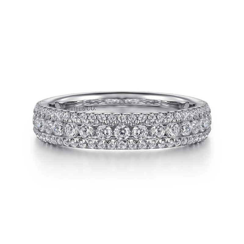 Triple Row Diamond Anniversary Band