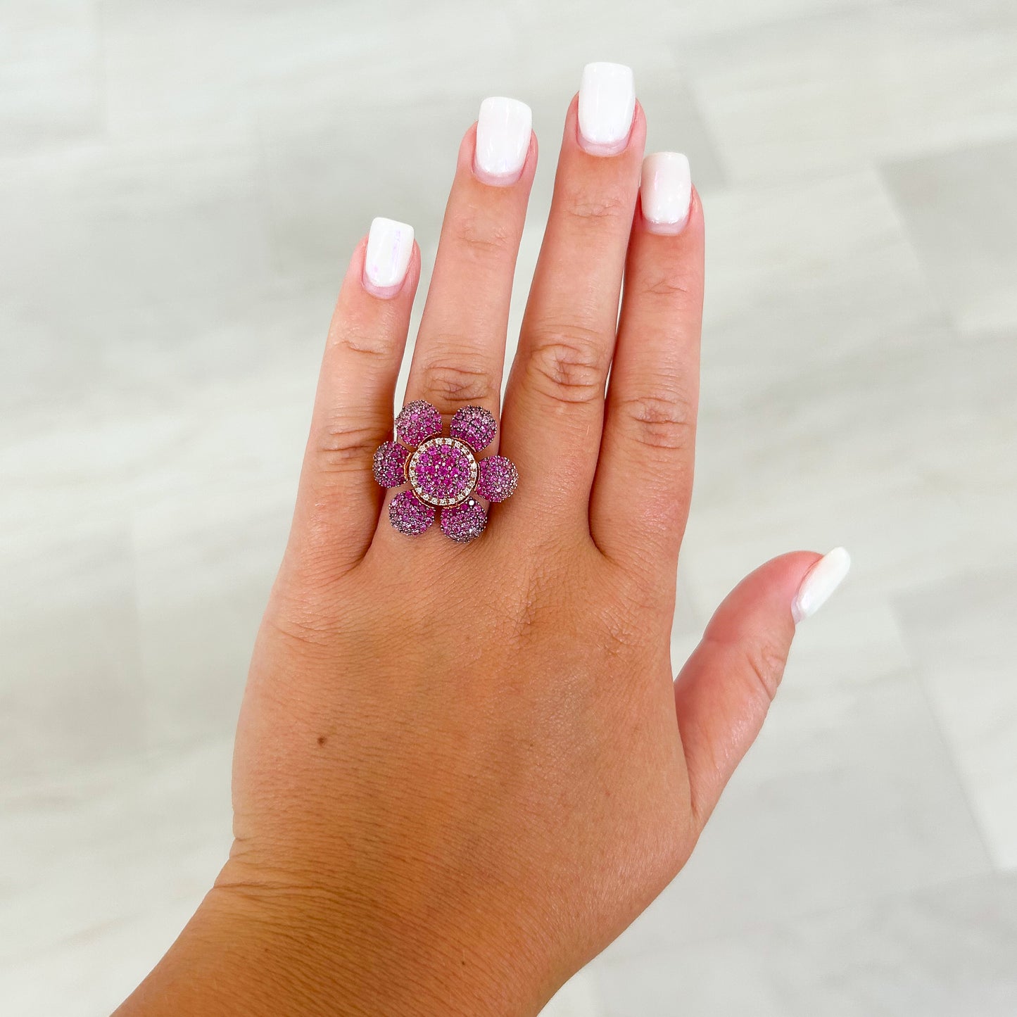 Previously Loved Effy Designer Gemstone Flower Ring