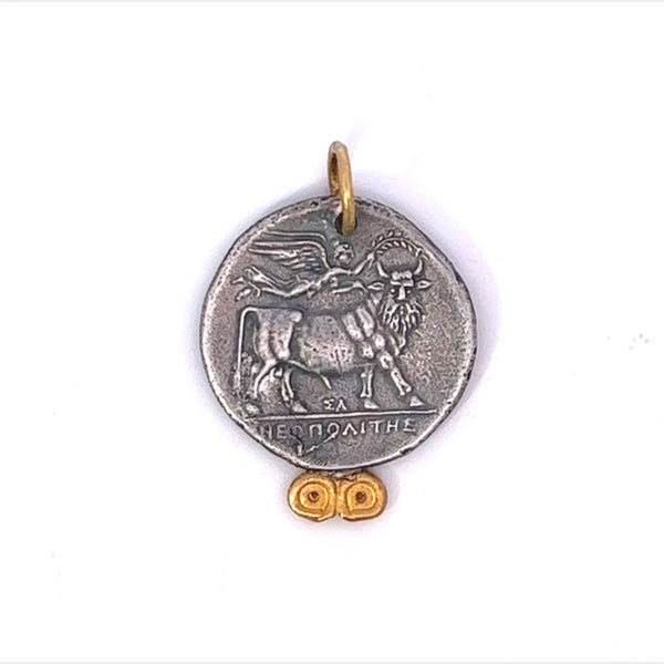 Handmade Diana the Hunter Goddess Coin Charm