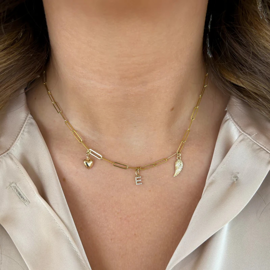 Yellow Gold Puffed Heart Charm - Carter's Collective Fine Jewelry