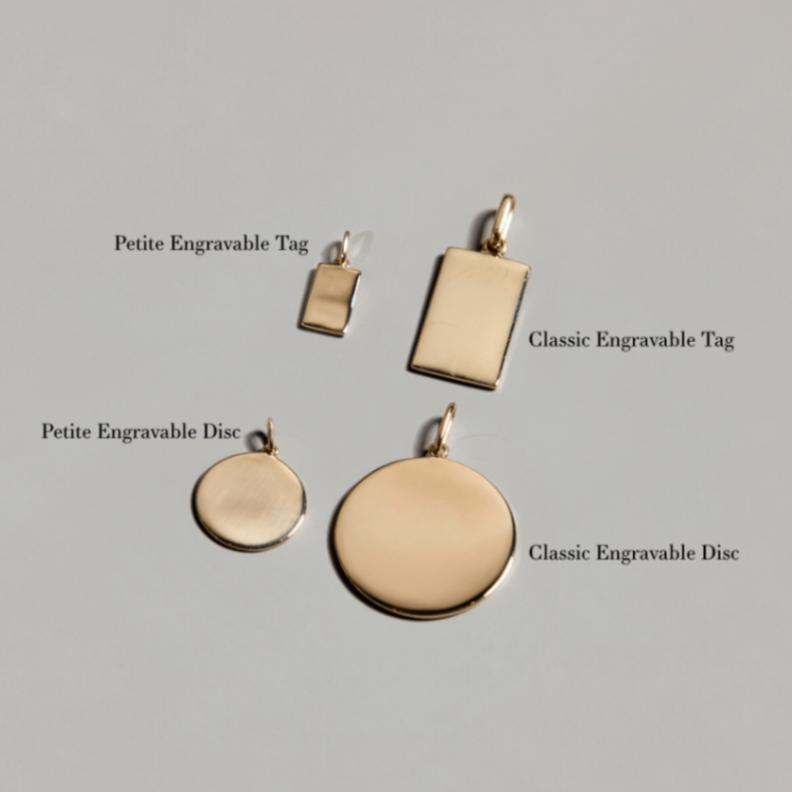 Classic Engravable Tag Charm - Carter's Collective Fine Jewelry