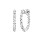 Lab Grown Shared Prong Diamond Hoop Earrings, 0.37 CTTW - Carter's Collective Fine Jewelry