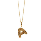 Bubble Initial Diamond Pendant - Carter's Collective Fine Jewelry