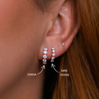 Diana Diamond Huggie Hoops