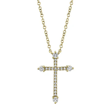 Diamond Cross Necklace, 0.17 CTTW - Carter's Collective Fine Jewelry
