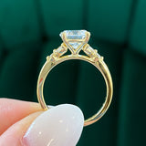 Marquise and Round Diamond Accented Round Engagement Ring Setting (Does Not Include Center Stone)