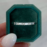 Alternating Baguette and Round Diamond Stackable Wedding Band, 0.80 CTTW