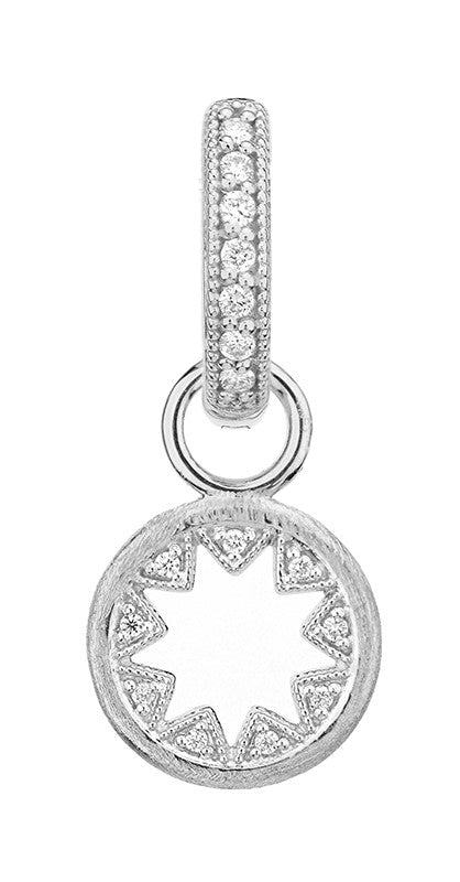 Tiny Lisse Half Kite Open Round Diamond Earring Charm (Single)