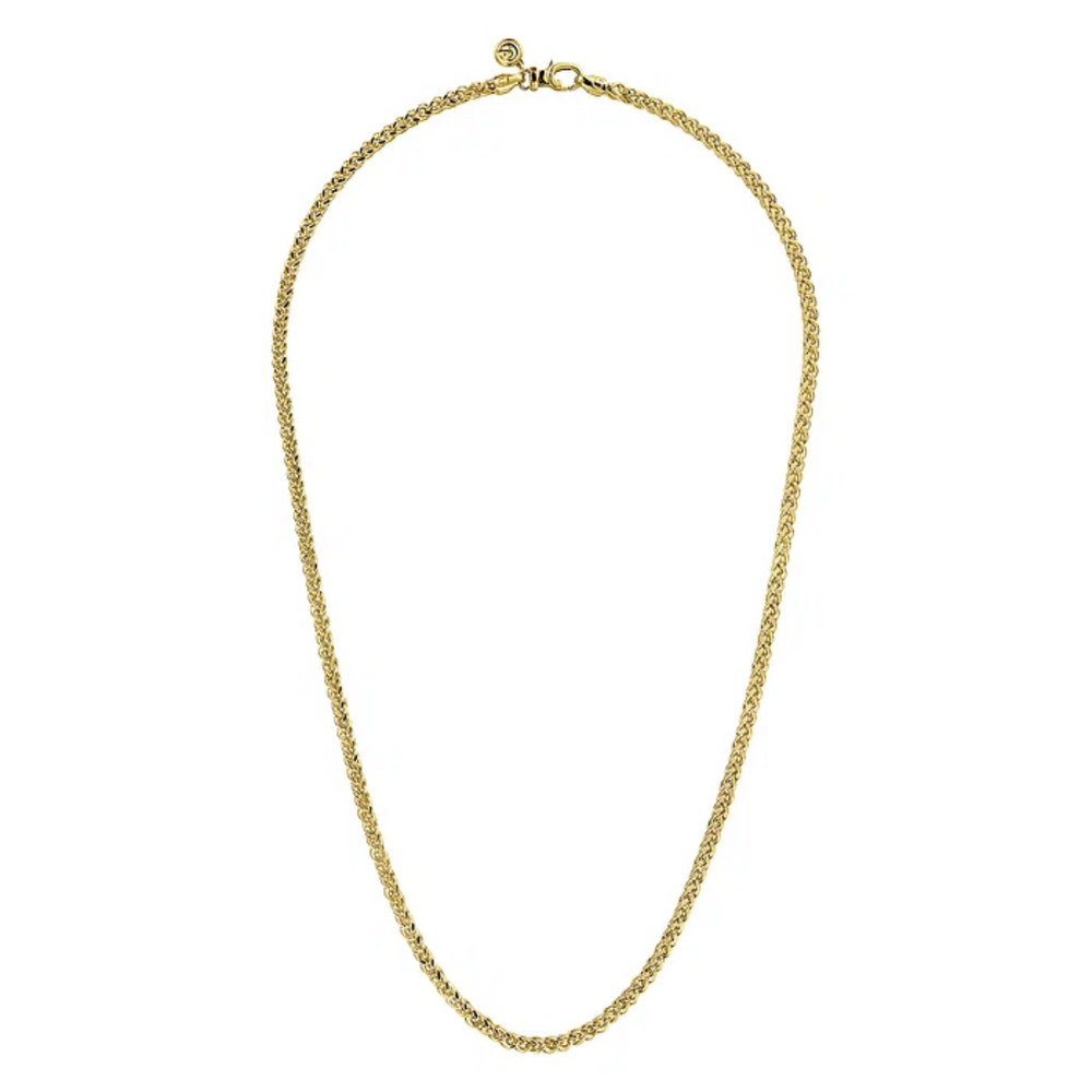 Men's Wheat Chain Necklace, 22 Inches