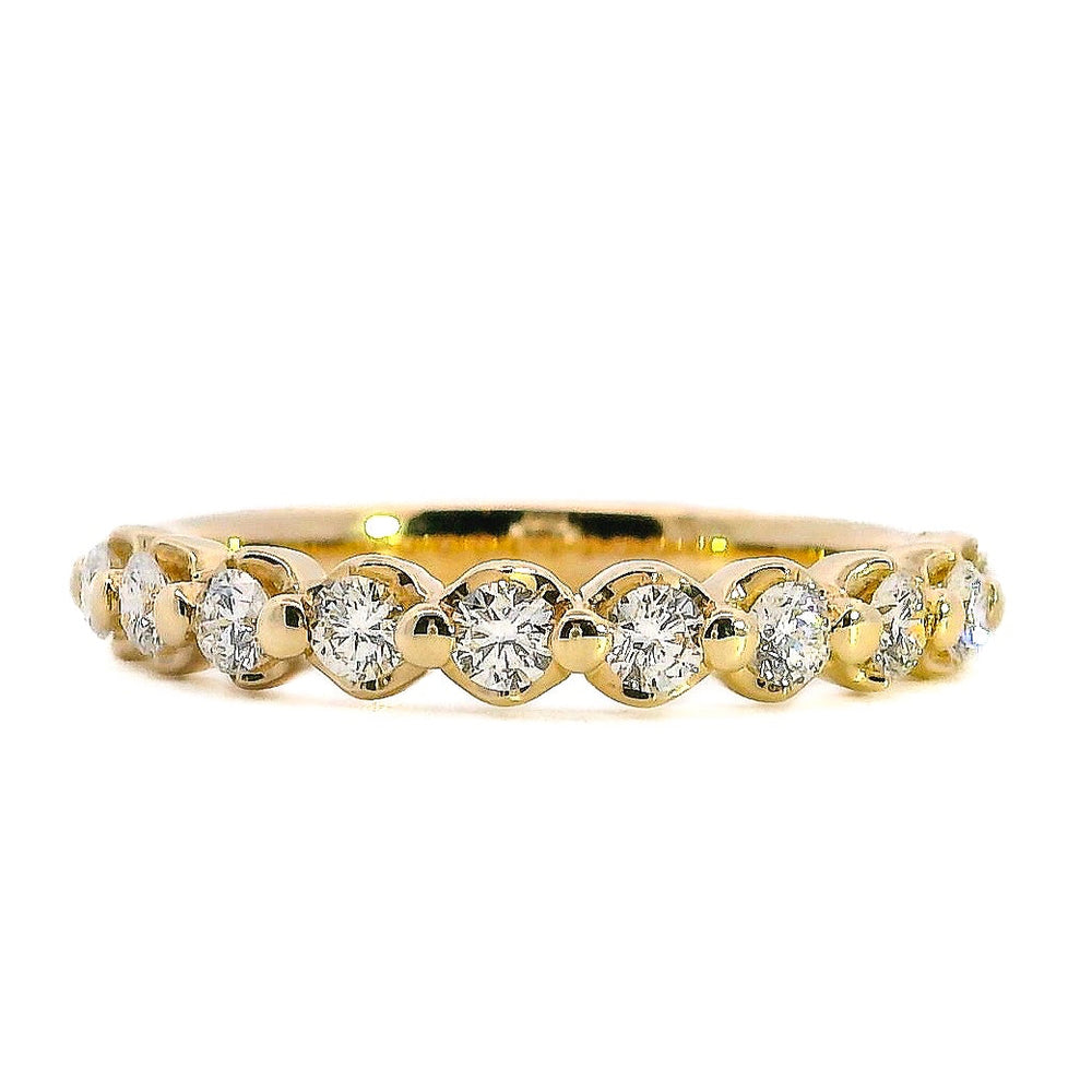 Yellow Gold Shared Prong Diamond Wedding Band, 0.43 CTTW - Carter's Collective Fine Jewelry