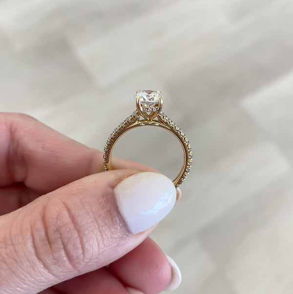 Jasmine Round Natural Diamond Engagement Ring