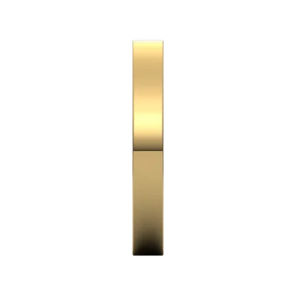 Yellow Gold Flat Spacer Band, 3mm