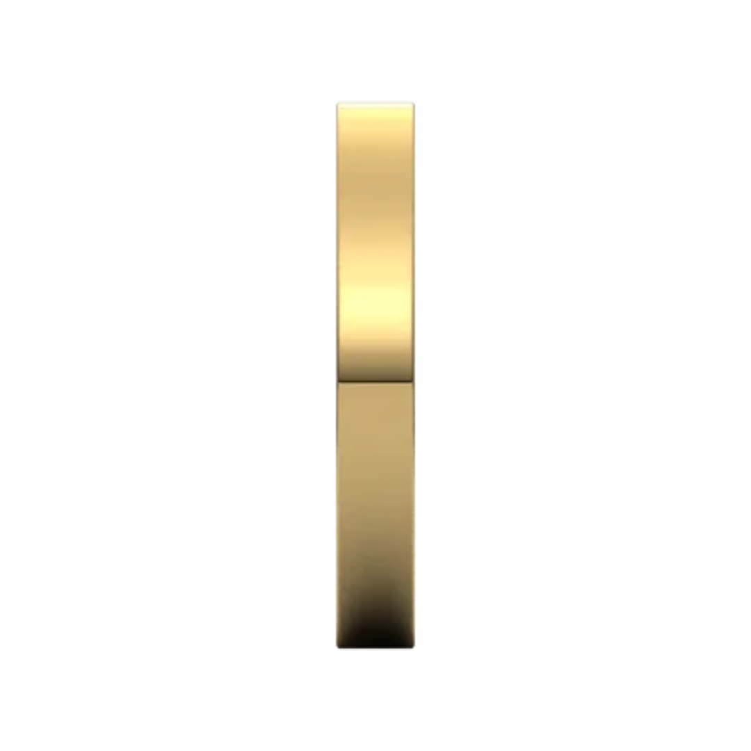 Yellow Gold Flat Spacer Band, 3mm