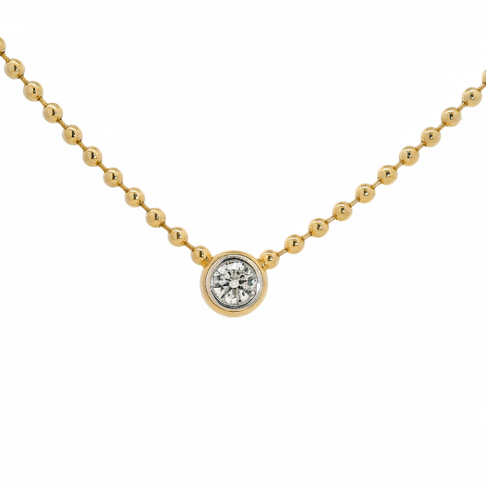 Lab Grown Diamond Bezel Necklace, 1.00 CTTW - Carter's Collective Fine Jewelry