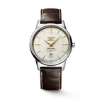 Longines "Flagship Heritage" Watch with 18k Details & Brown Alligator Leather Band, 38mm - Carter's Collective Fine Jewelry