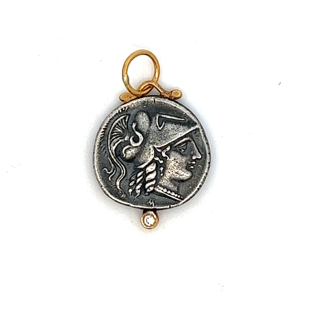 Handmade Athena & Nike Coin Charm