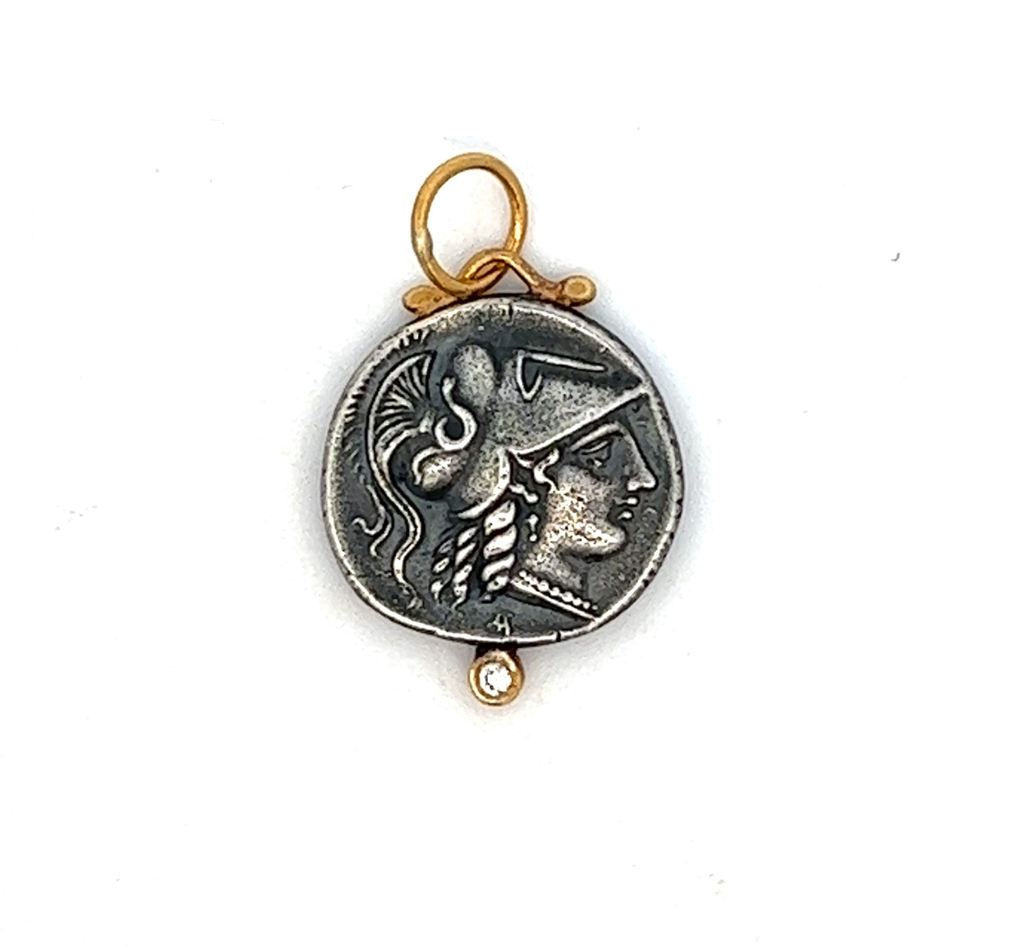 Handmade Athena & Nike Coin Charm