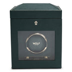 British Racing Green Single Watch Winder with Storage - Carter's Collective Fine Jewelry