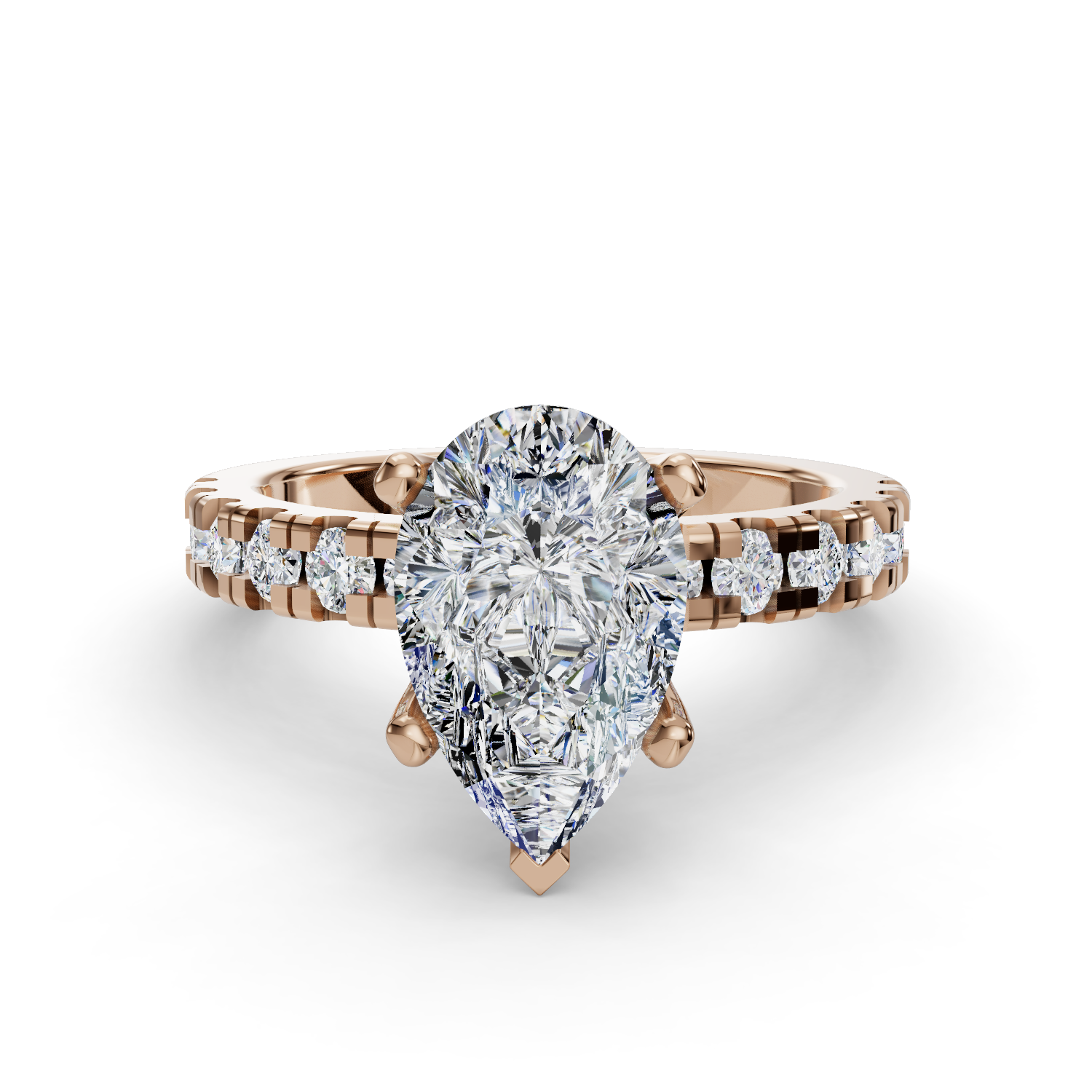 Hydrangea Customizable Lab Grown Diamond Engagement Ring
