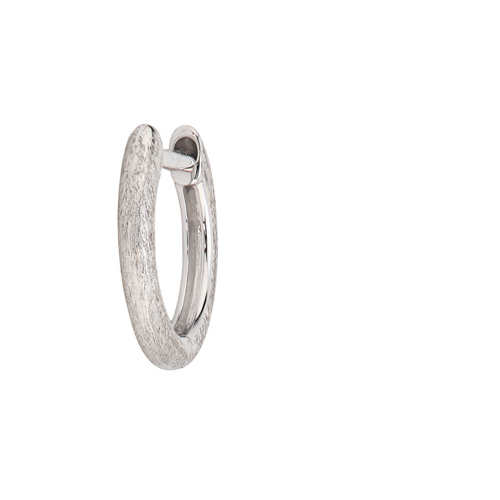 Jude Frances Plain Delicate Provence Brushed Finish Hoop Earring (Single) - Last Chance - Carter's Collective Fine Jewelry