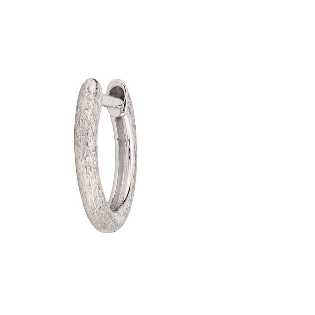 Jude Frances Plain Delicate Provence Brushed Finish Hoop Earring (Single) - Last Chance - Carter's Collective Fine Jewelry