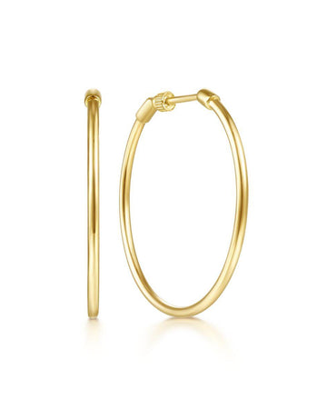Gold Round Hoop Earrings