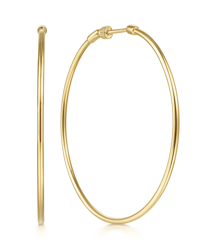 Gold Round Hoop Earrings