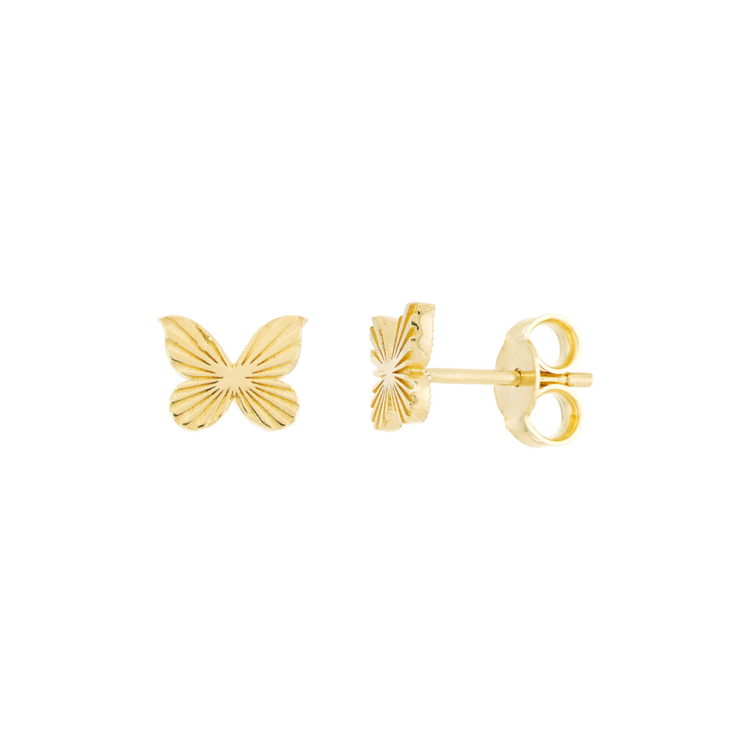 Fluted Butterfly Stud Earrings