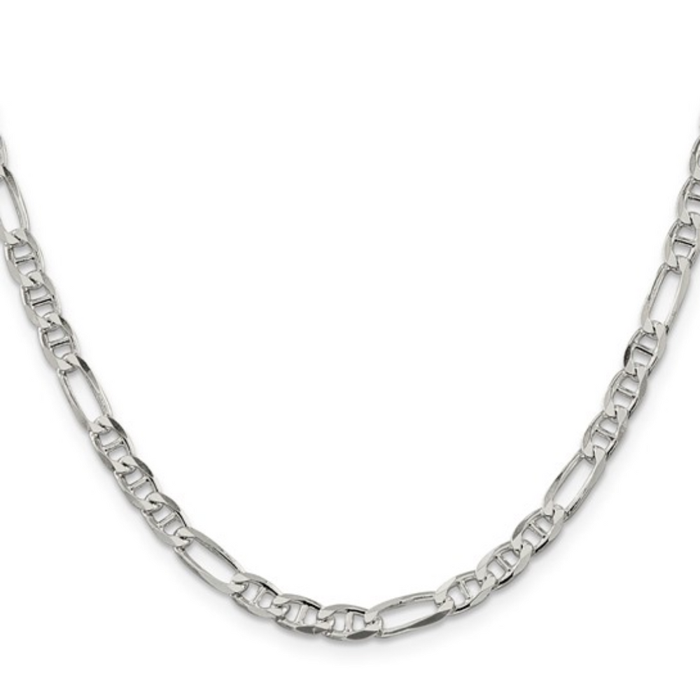 18" Figaro Chain Sterling Silver