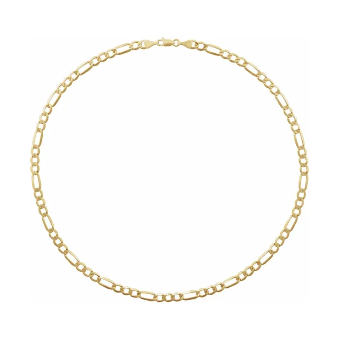 Men's 10K Yellow Gold 5mm Figaro Chain, 20"