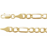 Men's 10K Yellow Gold 5mm Figaro Chain, 20"