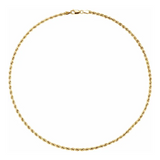 Men's 10K Yellow Gold 3.5mm Rope Chain, 22"